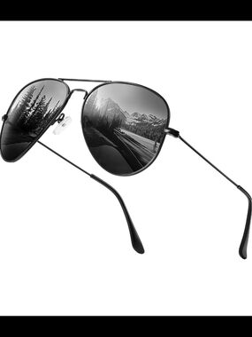 Classic Black Aviator Sunglasses